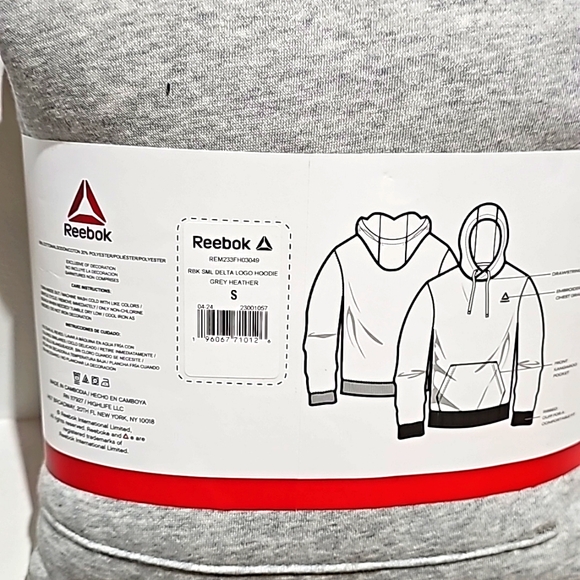 REEBOK MENS DELTA LOGO HOODIE - Picture 3 of 3